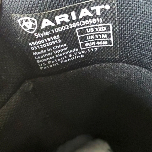 ARIAT MEN'S SIERRA H2O WATERPROOF WORK BOOTS STEEL TOE Sz 12D - Picture 13 of 14